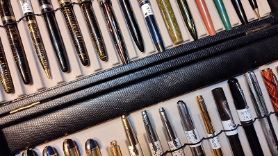 photo of vintage pens in tray